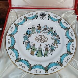 Spode D'Oyly Carte Plate Gilbert & Sullivan Centenary Bone China England Boxed